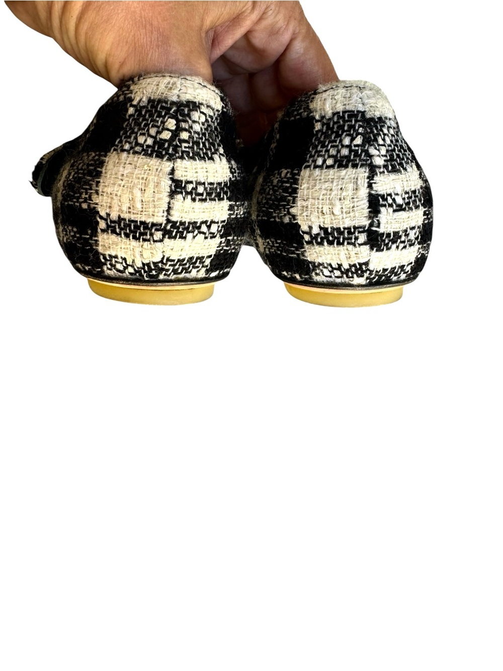 Simone Rocha Mary Jane Tweed Pearl Flats - Picture 10 of 15